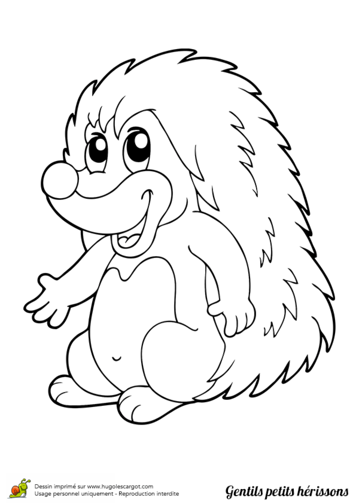 Coloriage Herisson Sur Hugolescargot Com