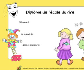 Dipl&ocirc;me de l'&eacute;cole du rire
