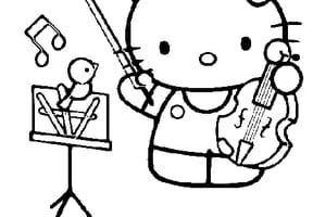 Hello Kitty violoniste