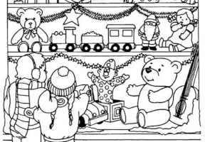 Coloriage noel jouets