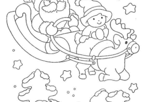 Coloriage noel traineau jouet