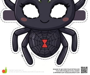 Masque d'araign&eacute;e &agrave; imprimer pour Halloween