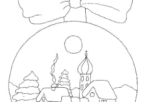 Coloriage village noel coloriage