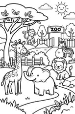 Coloriage des animaux du zoo