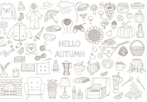 Coloriage "hello autumn"