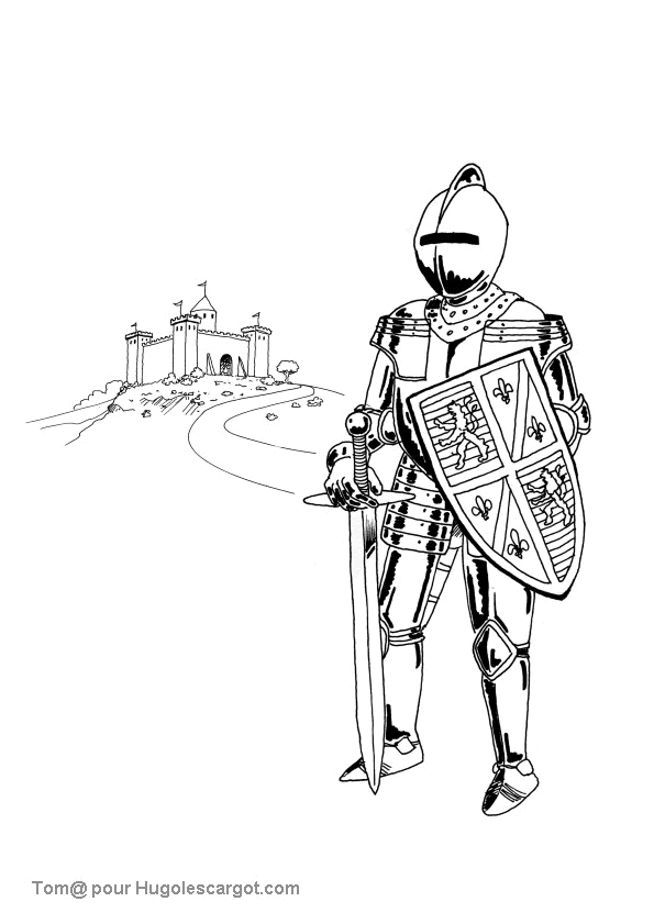 Coloriage Chevalier En Armure