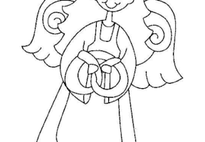 Coloriage ange et ficelle