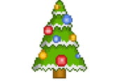 Pixel art sapin de No&euml;l