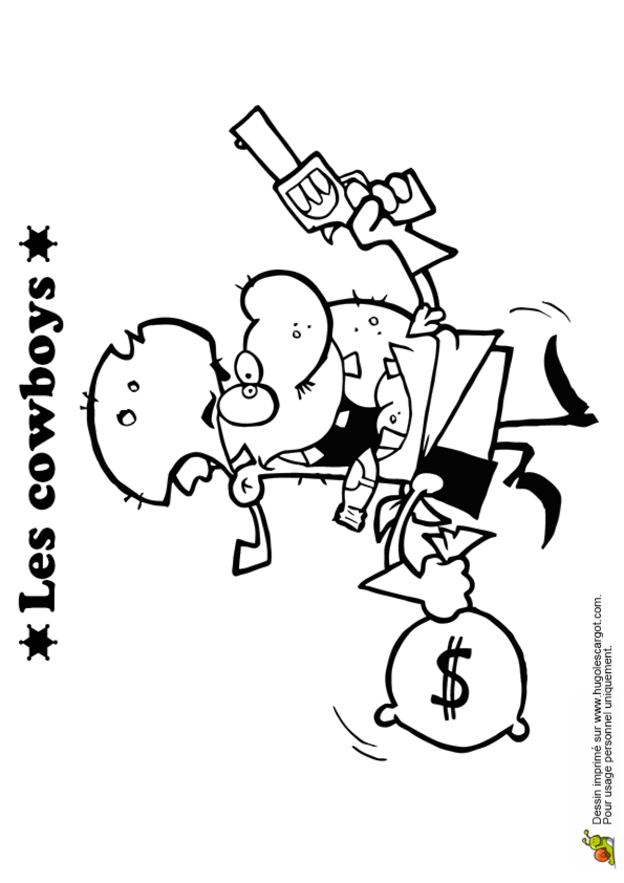 Coloriage Cow Boy Voleur De Banque Sur Hugolescargot Com Coloriage Cow Boy Voleur De Banque Sur Hugolescargot Com