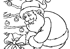 Coloriage sapin pere noel