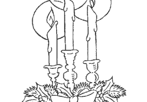 Coloriage noel bougie 3
