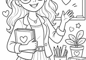 Coloriage jolie ma&icirc;tresse