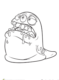 Coloriage monstres du placard la limace