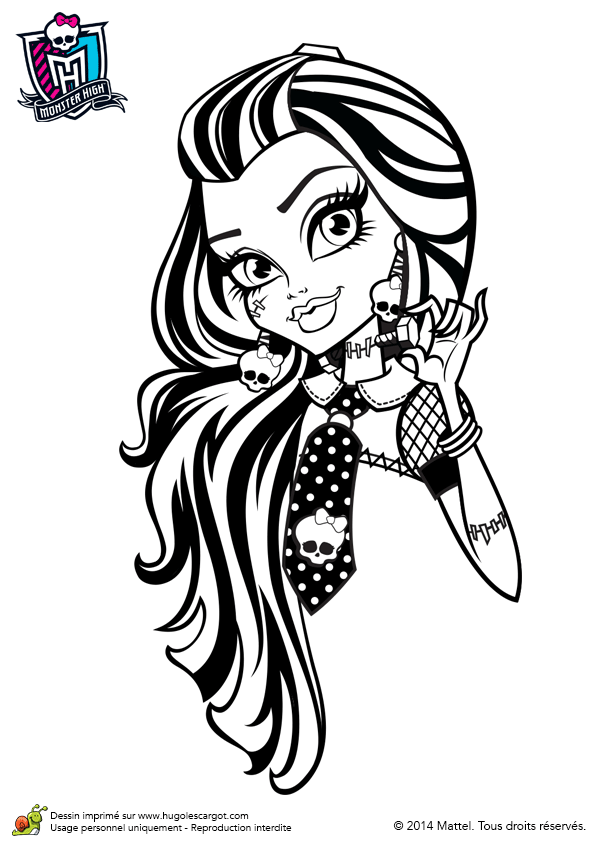 Coloriage Gratuit Monster High A Imprimer