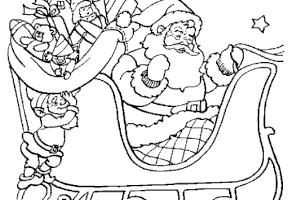 Coloriage traineau pere noel