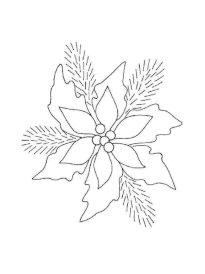 Coloriage houx decoration noel