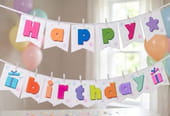 Banderole "Happy birthday" &agrave; imprimer gratuitement