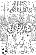 Coloriage Coupe du Monde "Allez les Bleus&nbsp;!"