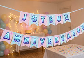 Banderole "Joyeux anniversaire" &agrave; imprimer gratuitement