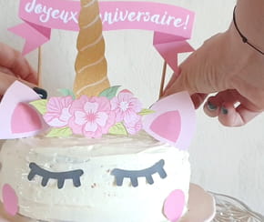 Un gâteau licorne qui en jette : imprimez votre topper prêt à poser