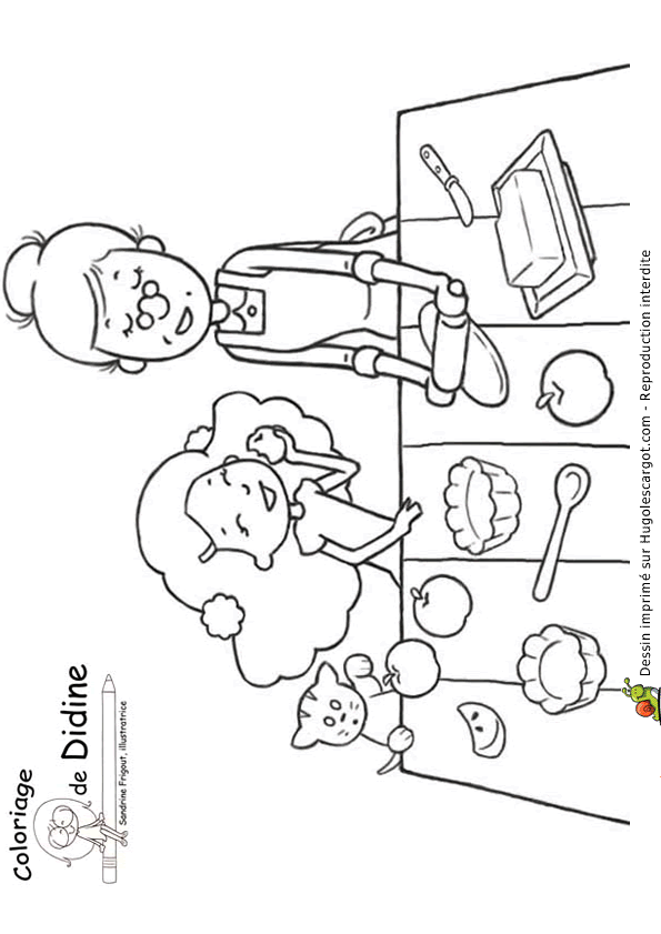 Coloriage Sur La Cuisine