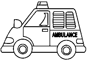 Coloriage camion ambulance