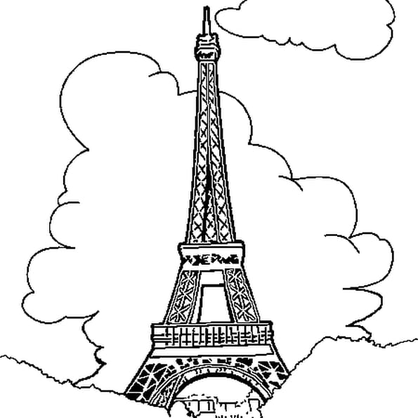 Coloriage Tour Eiffel Paris