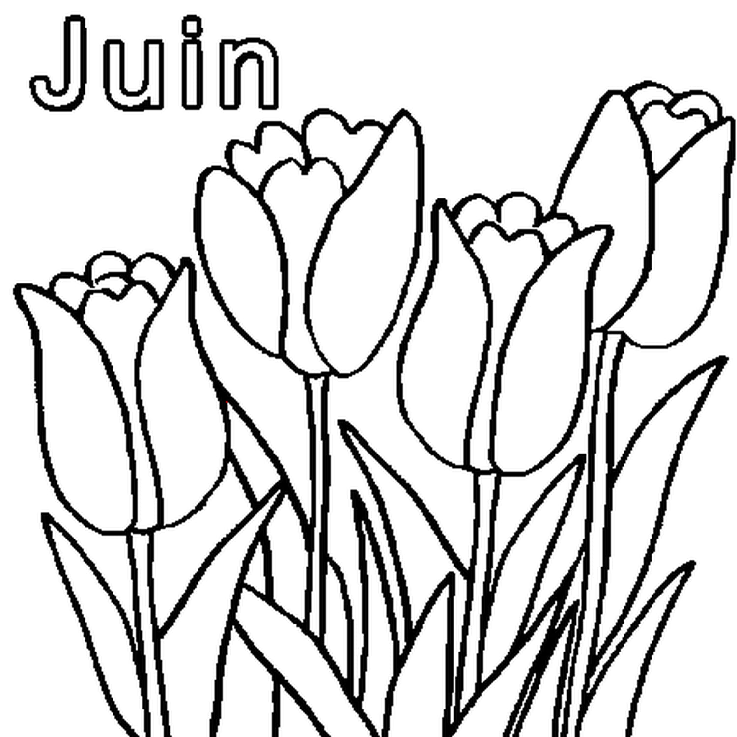 Coloriage Fleurs Mois De Juin En Ligne Gratuit A Imprimer