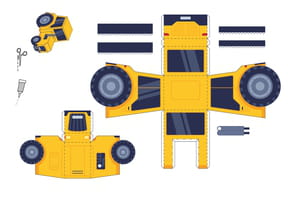 Maquette en papier tracteur