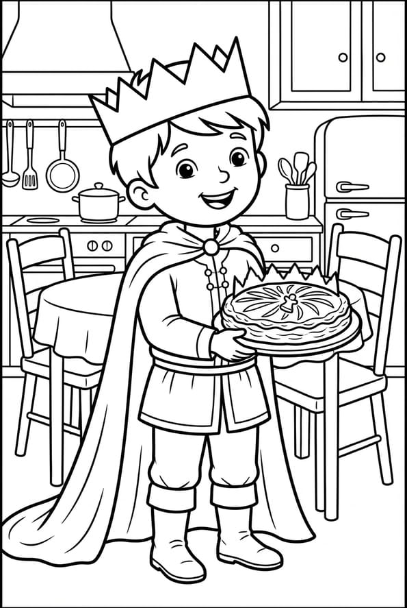 Ce petit gar&ccedil;on a gagn&eacute; la f&egrave;ve dans la galette des rois