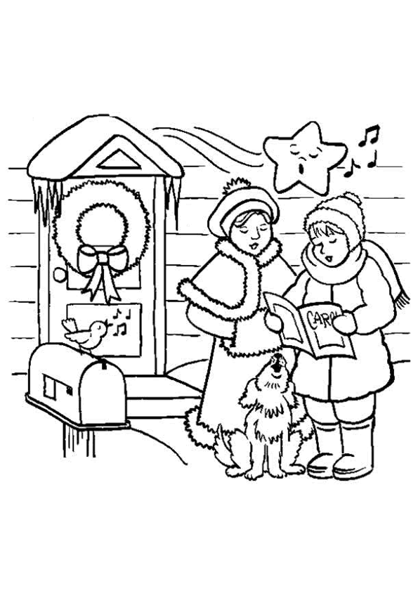 Coloriage chant noel