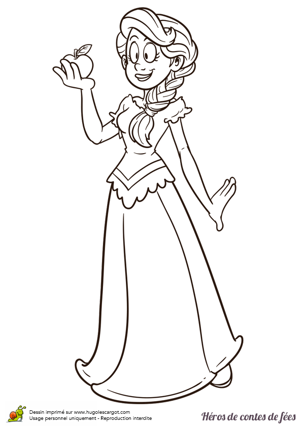 Coloriage De Blanche Neige A Imprimer Gratuit