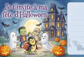 Carte "Je t'invite &agrave; ma f&ecirc;te d'Halloween"