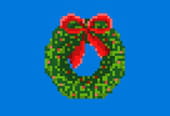 Pixel art couronne de No&euml;l