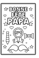 Coloriage "bonne f&ecirc;te papa"