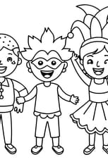 Trois enfants d&eacute;guis&eacute;s pour Mardi gras