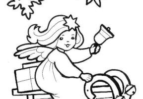 Coloriage ange noel