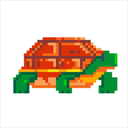 Pixelart Tortue Verte