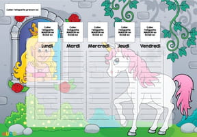 Planning enfant&nbsp;: la princesse et la licorne