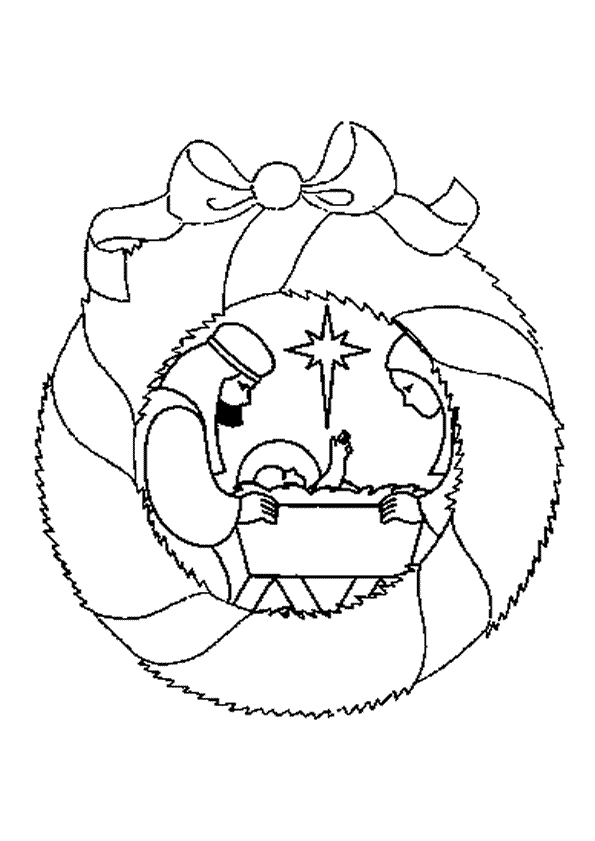 Coloriage Couronne De Noel A Imprimer