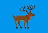 Pixel art renne de No&euml;l