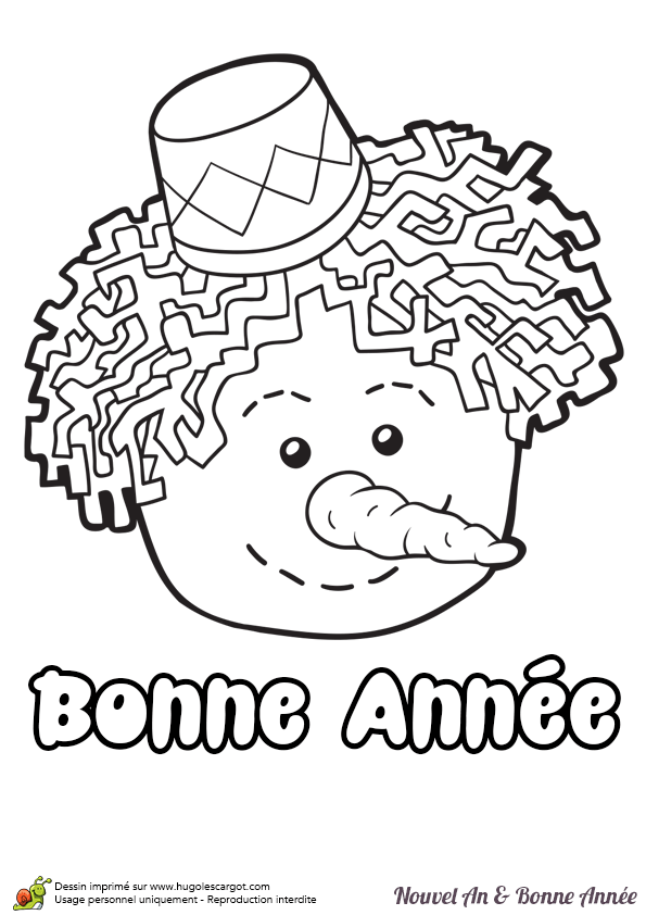 Coloriage A Imprimer De Bonne Annee