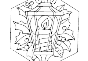 Coloriage houx noel decoration