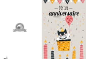 Carte "Joyeux anniversaire" avec un chat