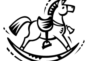 Coloriage cheval a bascule