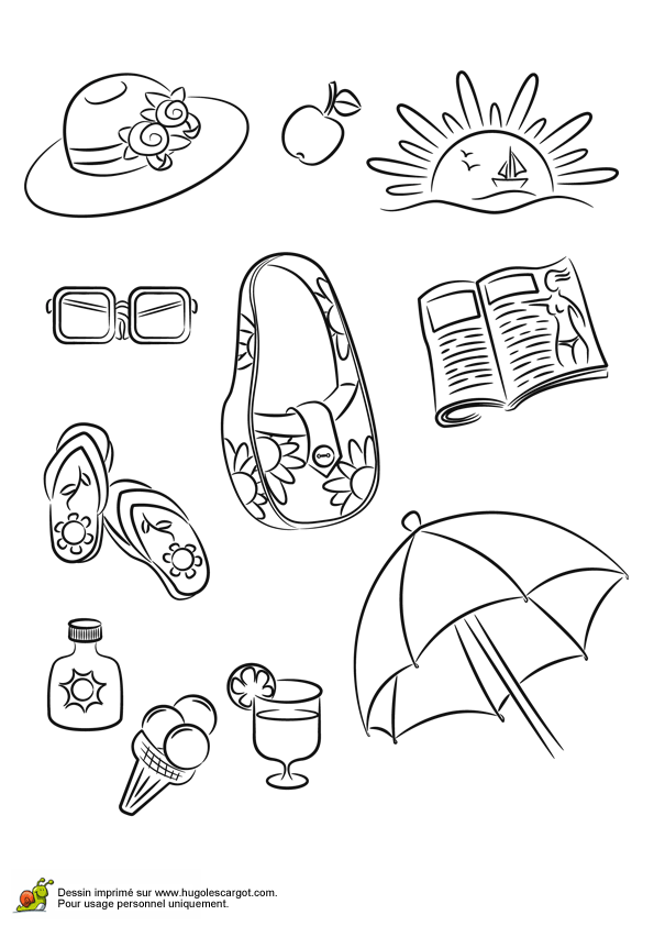 Coloriage De La Plage