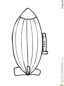 Coloriage dirigeable facile