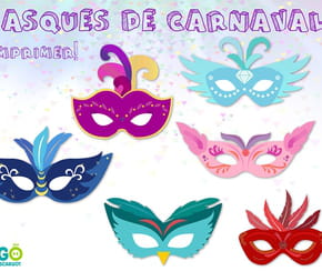 Color&eacute;s et originaux, voici nos jolis masques de Carnaval &agrave; imprimer gratuitement