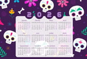 Calendrier 2026&nbsp;D&iacute;a de Los Muertos