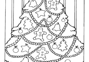 Coloriage sapin noel guirlandes